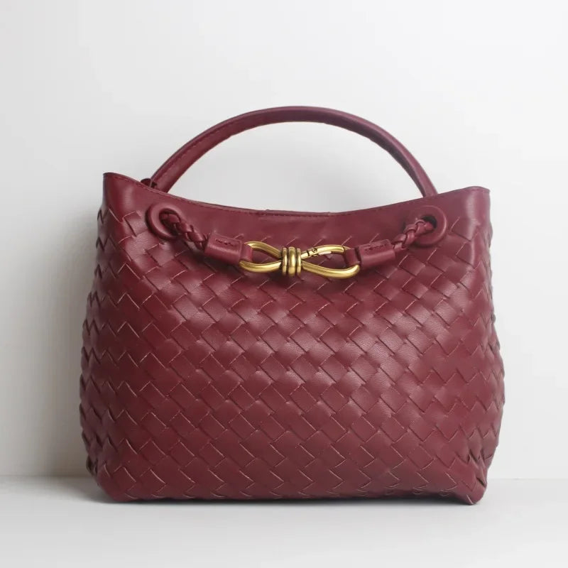 Women Handbags Woven Shouder Bags High Quality Pu Leather Good Quality Bags