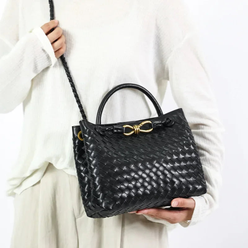 Women Handbags Woven Shouder Bags High Quality Pu Leather Good Quality Bags