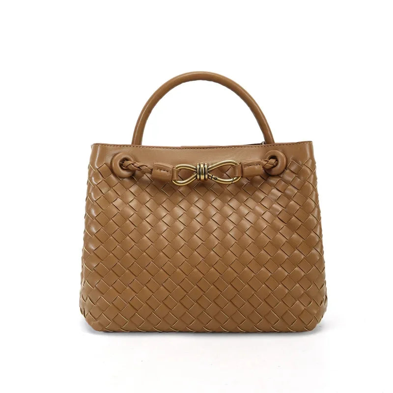 Women Handbags Woven Shouder Bags High Quality Pu Leather Good Quality Bags